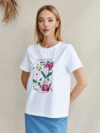 Flower white T-shirt